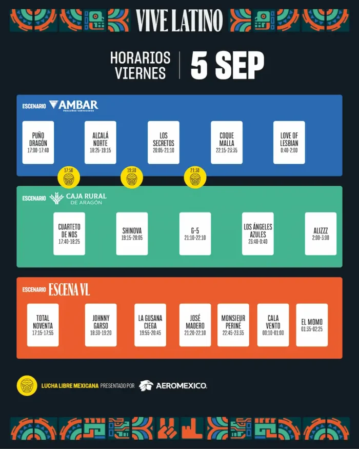 Horarios actuaciones Vive Latino España 2025