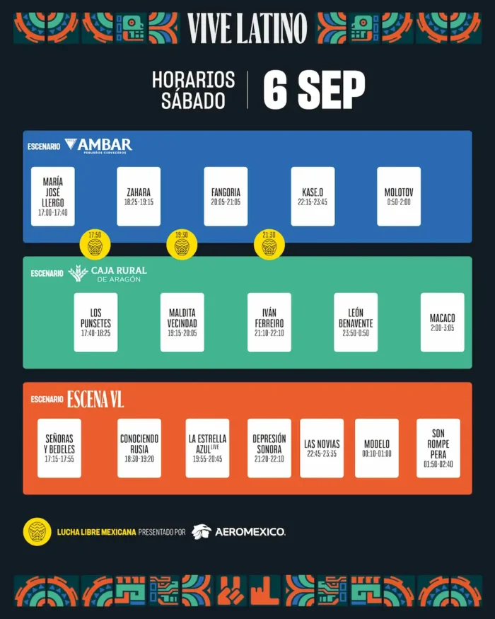 Horarios actuaciones Vive Latino España 2025